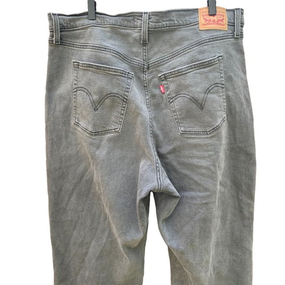 Levi's Women's Ribcage Ankle Crop Straight Jeans in Cosmic Chatter Gray Size 18W - Picture 8 of 13